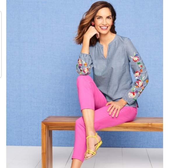 Talbots Denim - Talbots Pink High-Rise Crop Jeggings size 6